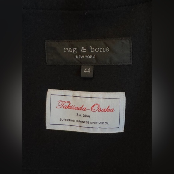 RAG & BONE TAKISADA OSAKA BLAZER SPORT COAT BLACK 44 SUPERFINE JAPANESE WOOL - Picture 5 of 6